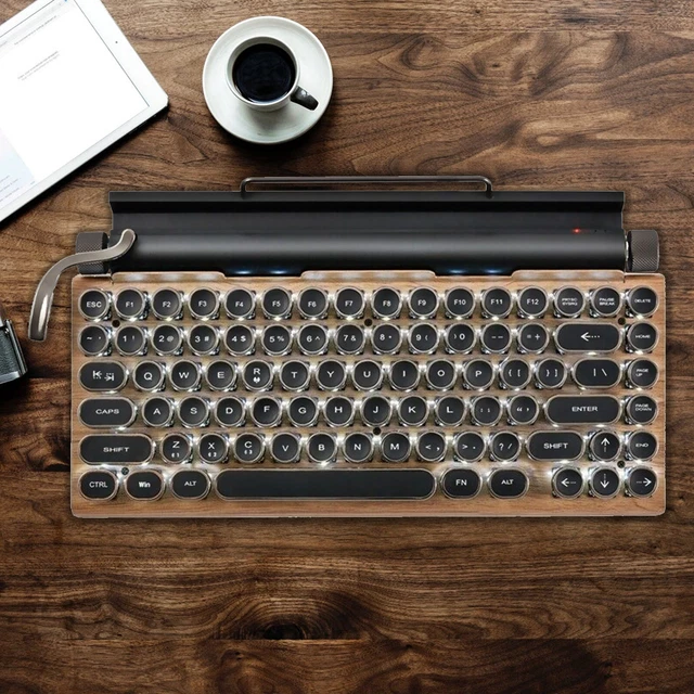 RETRO TYPEWRITER KEYBOARD Wireless Bluetooth Mechanical Keyboards 83