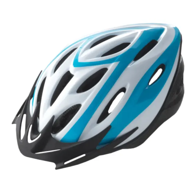 Casco Caschetto Bici Da Corsa City Mtb Regolabile Taglia L 58-61 Bianco Celeste