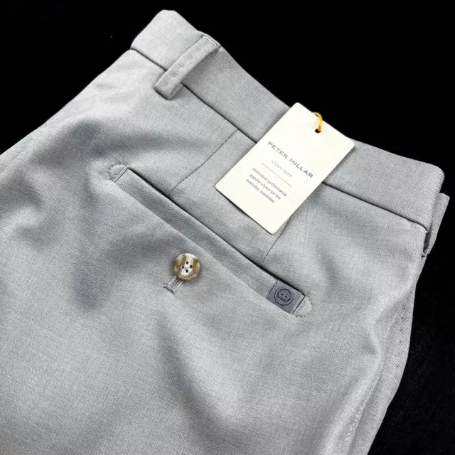 Peter Millar Crown Sport Franklin Performance Pants Sport London Gray 38x34 $158