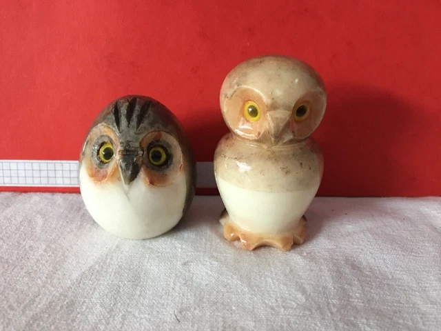 Lot De 2 Aimants Hibou Chouette En Résine - Déco Magnétique Pour Frigo, Tableau | Neufs