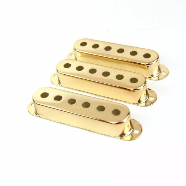 Vergoldetes Single Coil Pickup Cover Set für Stratocaster Fender Strat Gitarre