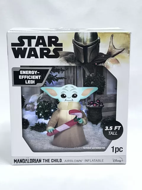 Star Wars Mandalorian The Child Baby Yoda 3.5 ft Airblown Inflatable GEMMY New