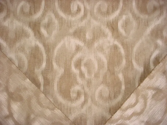 13-1/8Y Kravet Lee Jofa Brown Arabesque Scroll Damask Drapery Upholstery Fabric 3