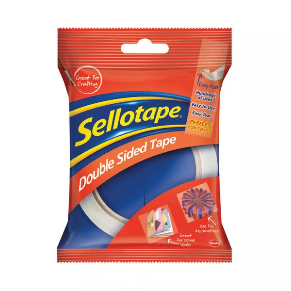 Sellotape (PACK OF 6) Double Sided Tape 25mmx33m 1447052 *FREE DELIVERY*