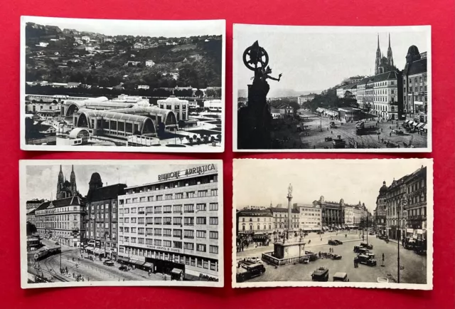 4 x AK BRNO Brünn in Tschechien 1944/45 Stadtansichten mit Bahnhof   ( 126231