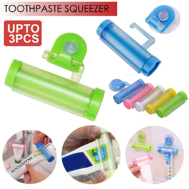 Toothpaste Squeezer Bathroom Tube Seat Rolling Holder Toothpaste Dispenser AU