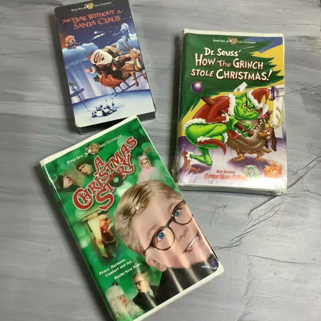 Vintage Vhs Lot Dr Suess Grinch Year Without Santa Both Sealed