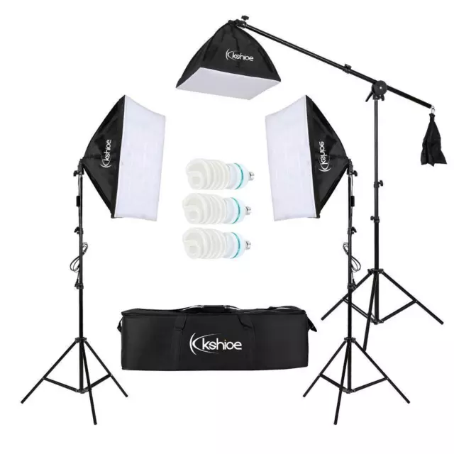 3 Softbox Light Stand Photo Studio Photography Continuous Lighting Kit