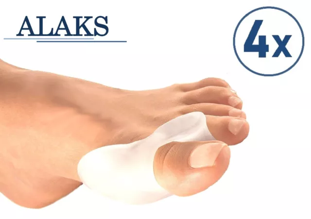 ALAKS Premium 4x Zehenspreizer Hallux Valgus Korrektur soft Silikon Zehentrenner