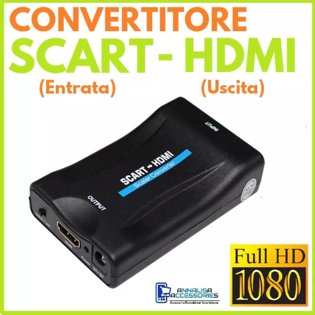 Transformateur Péritel À HDMI Adaptateur Composite Pour TV Vidéo HD