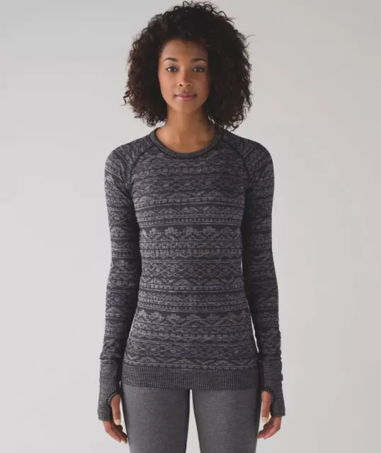 LULULEMON SIZE 2 4 Restless half zip pullover in black Armony 45.00 PicClick