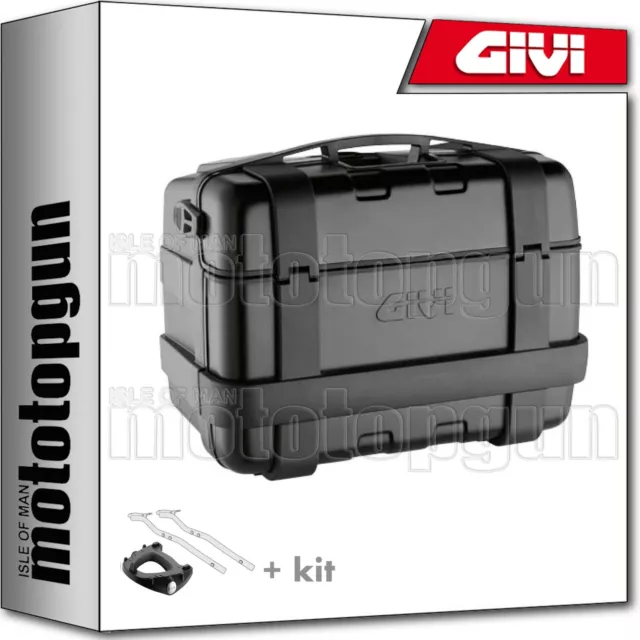 Givi Top Case Trekker Black Line Trk46B + Porte-Paquet Honda Cb 500 X 2017 17