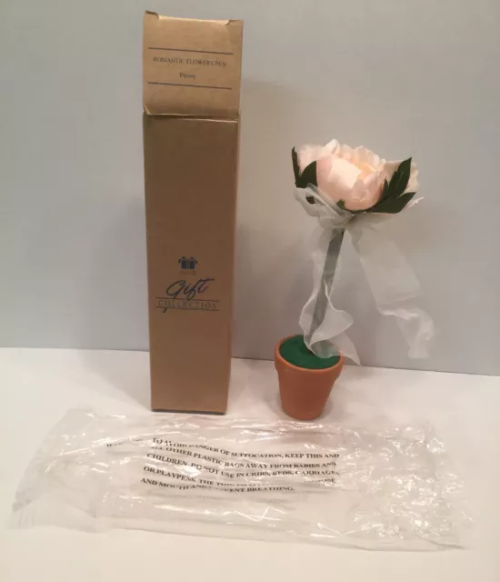 Vintage Avon Gift Collection Pen Romantic Flowers Peony New In Box NOS