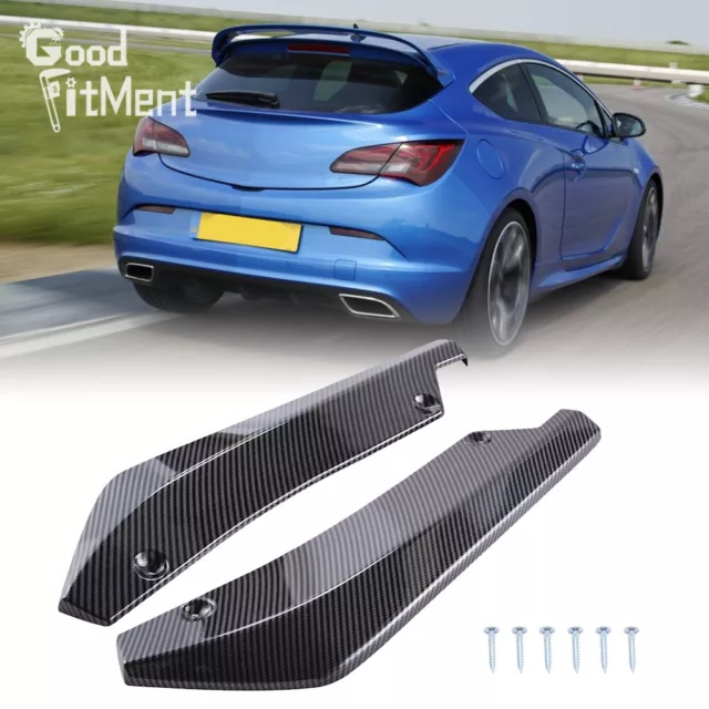 Carbon Look Rear Bumper Spat Diffuser Lip Spoiler For Vauxhall Vivaro Opel Astra