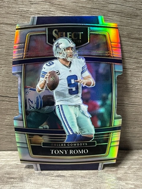 2021 Select Tony Romo Silver Die-Cut Prizm Concourse Level Dallas Cowboys