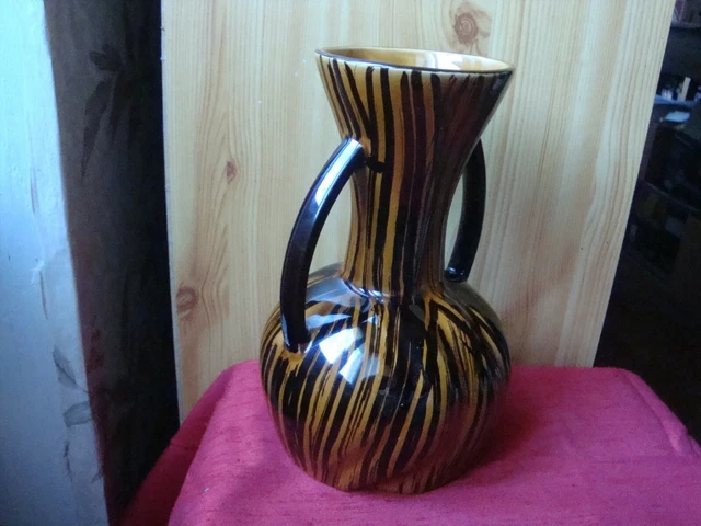 VASE SARREGUEMINES décor DOMINO  VERS 1950 / 60 3