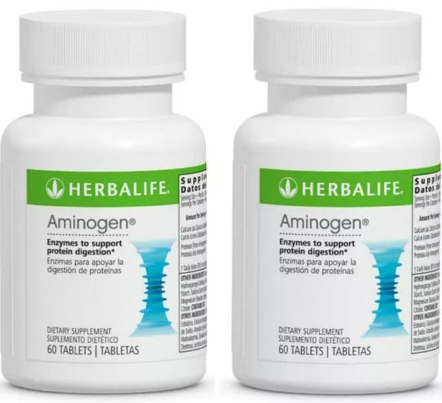 Herbalife-Aminogen Enzymes- Protein Digestion Power -60 Tablets(2- BOTTLE)