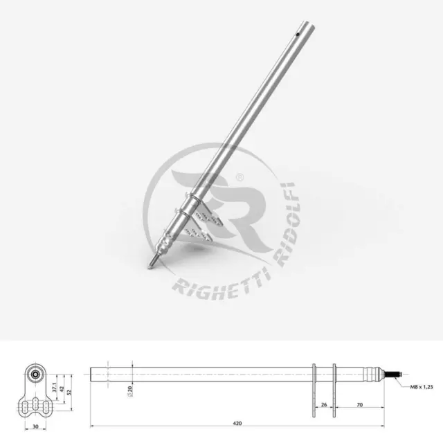 Go Kart Steering Column M8 x 420mm Karting Race Racing