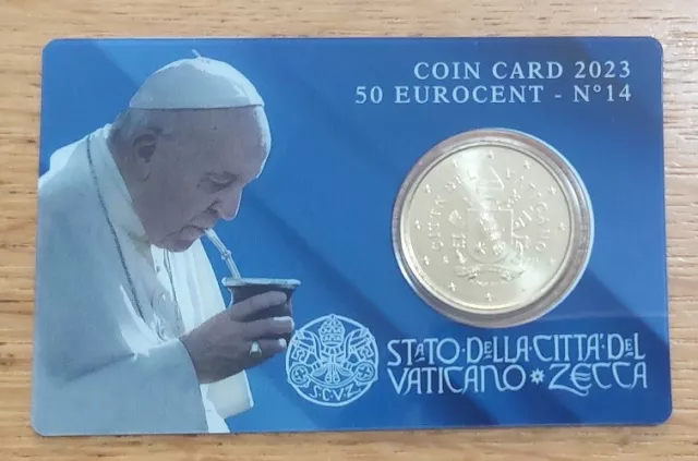 VATIKAN - COINCARD 50 Cent  2023  Nr. 14  - Kostenloser Versand