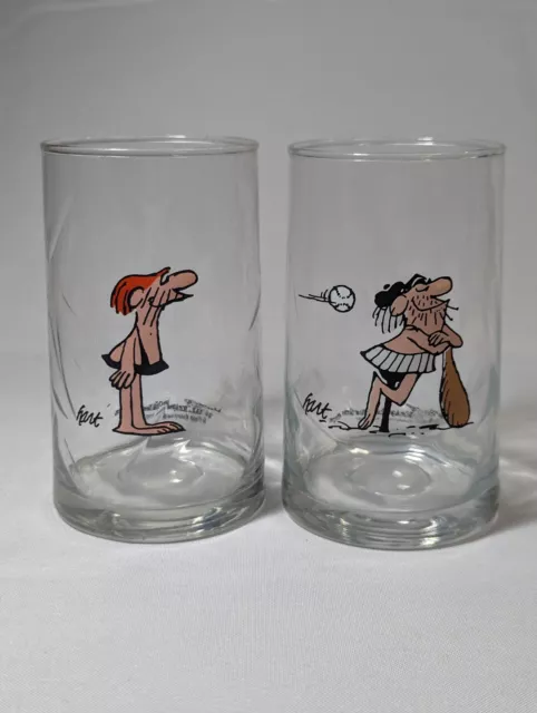 Lot of 2 Arby's BC Comics Ice Age Collector Series 1981 Wiley Glasses