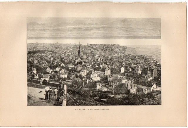 ND, France, Le Havre, La Bourse Vintage albumen print. Tirage
