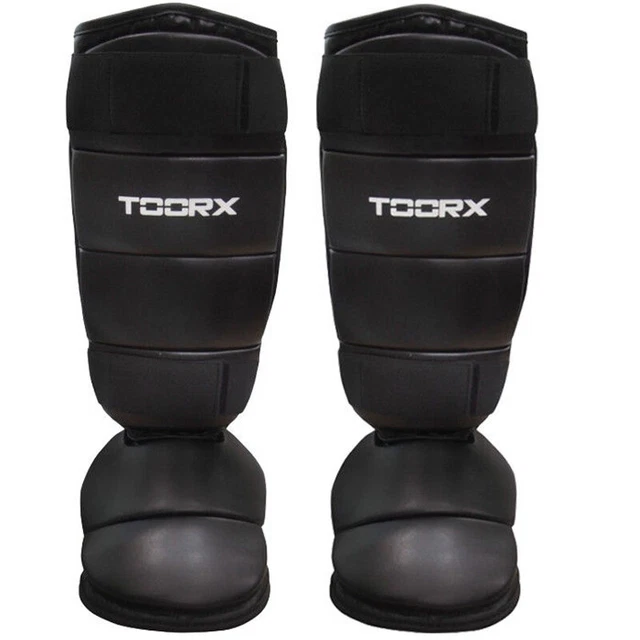 Paio di Paratibia Toorx con Para Piede Stinchi Protezioni Gambe MMA Kick Boxing