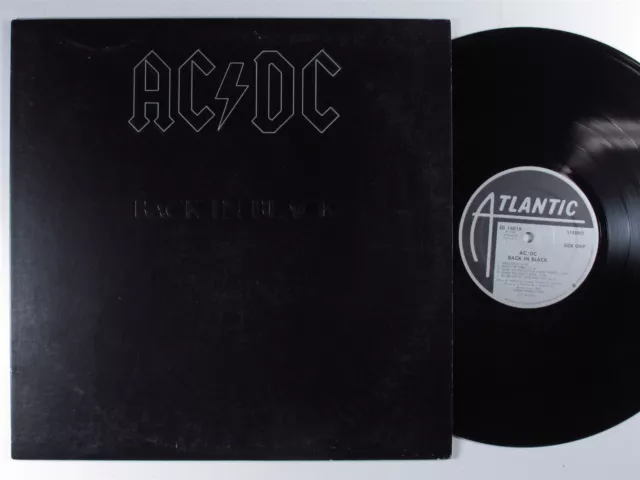 AC/DC Back In Black ATLANTIC LP VG+ embossed cover o