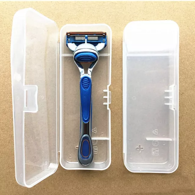 1pc Transparent Men's Plastic Shaver Razor Case Hand Holder Box Travel Storage*