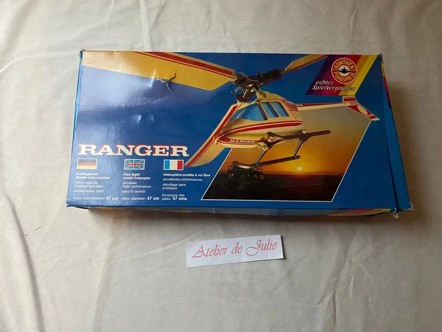 GÜNTHER FLUGSPIELE. HÉLICOPTÈRE à lanceur. Modèle Ranger. Neuf Et Rare