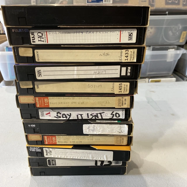 LOT 12 PreRecorded VHS Tapes Sold As Used Blank UNTESTED 19.95