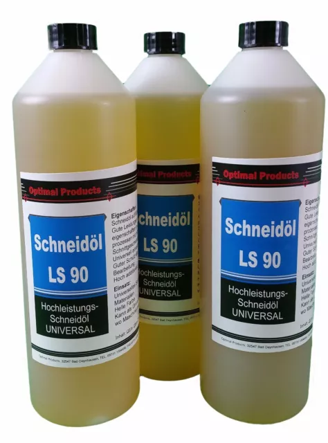 Schneidöl LS 90 Hochleistung schneid öl universal 3 X 1 Liter Flasche