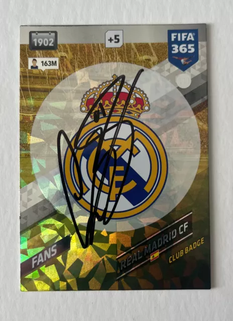 Hand signed football trading card of GARETH BALE, REAL MADRID FC autograph