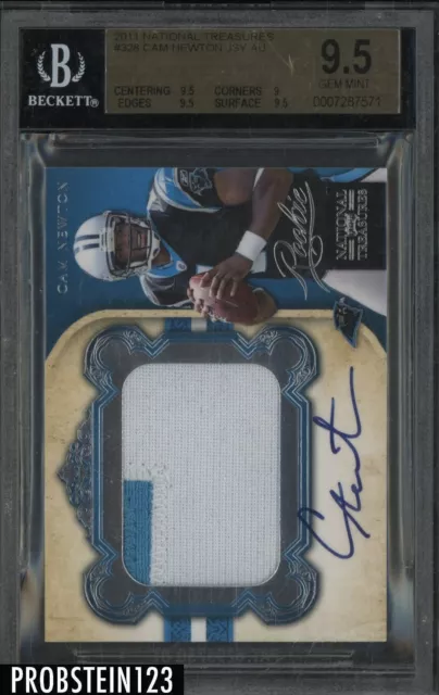 2011 National Treasures Cam Newton RPA RC Rookie Patch /99 BGS 9.5 w/ 10 AUTO