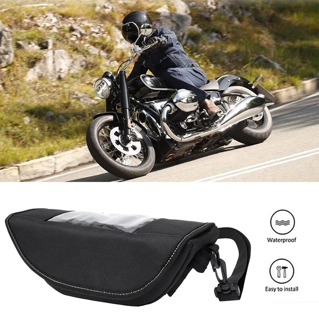 Comoda borsa portaoggetti manubrio per moto BMW elegante e pratica