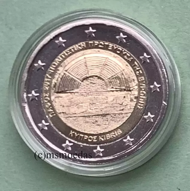 Zypern 2 Euro Gedenkmünze 2017 Paphos Euromünze commemorative coin Kapsel BU