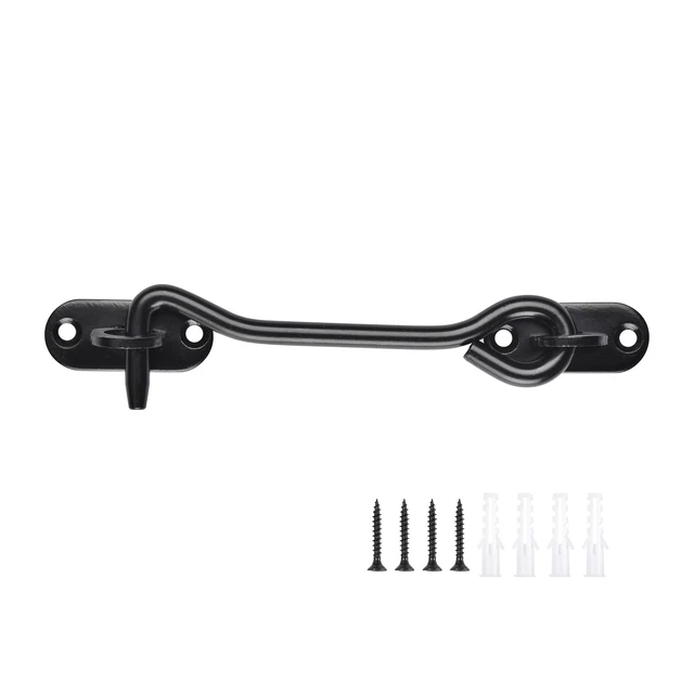 Yessources 6" Sliding Barn Door Lock Gate Latch Heavy Duty Hook and Eye Cabin