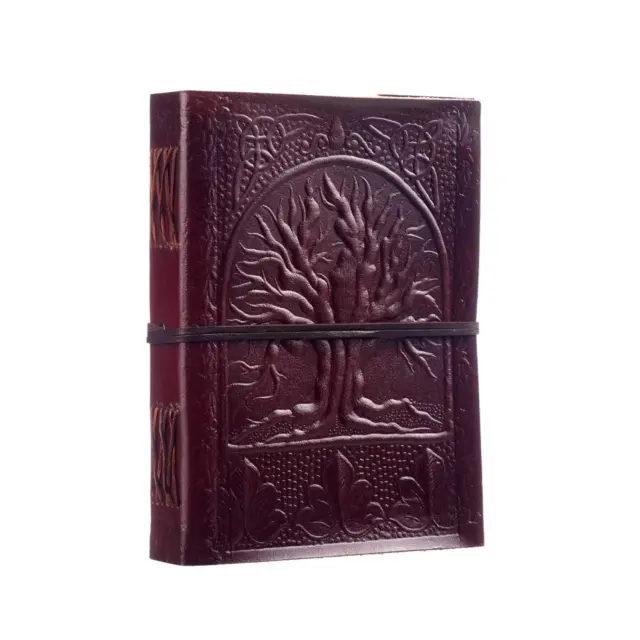 Fair Trade Tree of Life Design Leather Journal Writing Notebook | 13.5 X 18.5 Cm