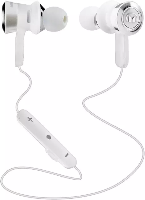 Monster Clarity HD Bügel Ear Kopfhörer Kabellos In-Ear Headset Bluetooth Weiß