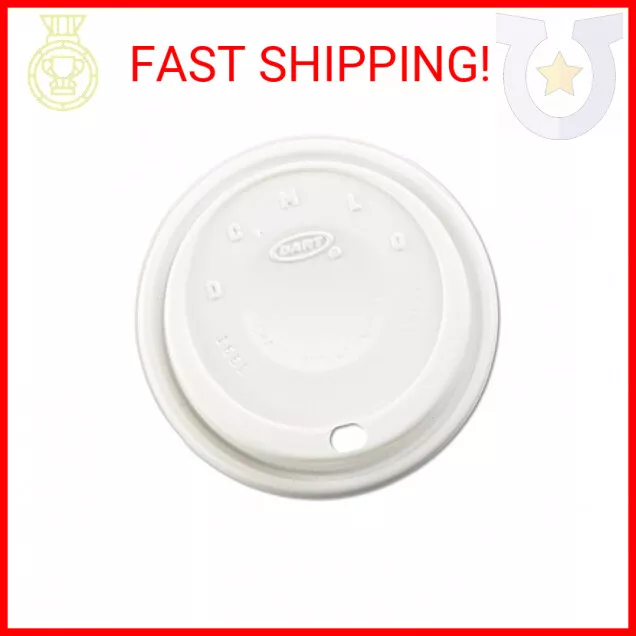 DART 16EL Cappuccino Dome Sipper Lids Fits 12-24oz Cups White 1000/Carton