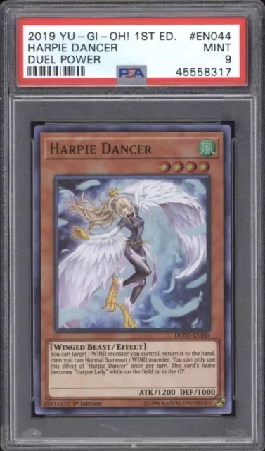 1st Ed Harpie Dancer Ultra Rare 2019 Yu-Gi-Oh! Card DUPO-EN044 PSA 9 MINT