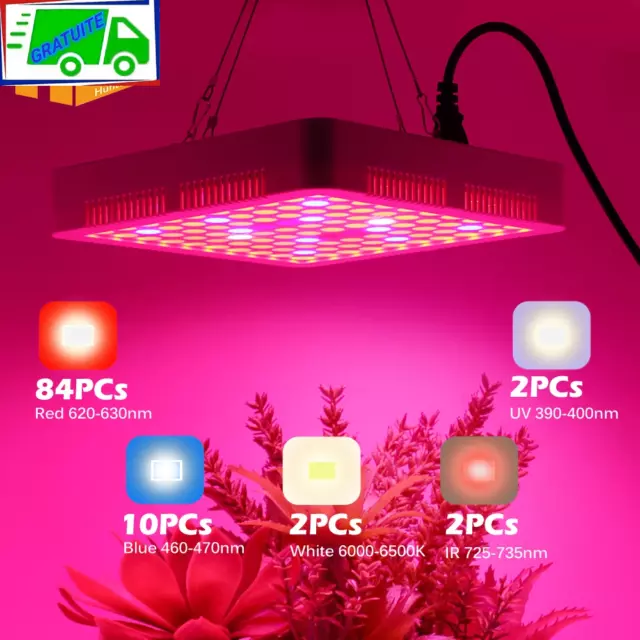 Lampe horticole de croissance LED 1000W, avec IR & UV 3030, éclairage pour cultu