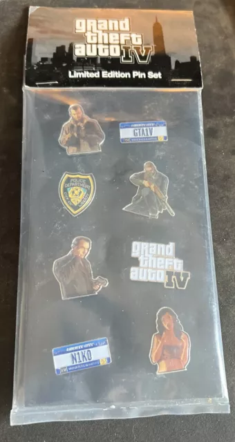 Grand Theft Auto IV Limited Edition Pin Set Collectible RARE Game Console Item