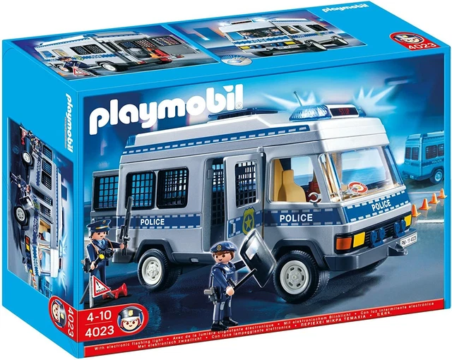 PLAYMOBIL CITY ACTION 4023 Furgone della polizia con luci sul