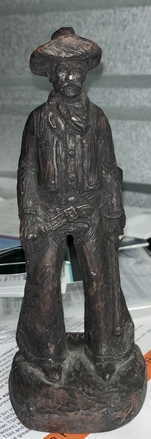 Rare Vintage Largo Cowboy w Chaps, Revolver, & Rifle 9 3/4” Tall Figurine Damage