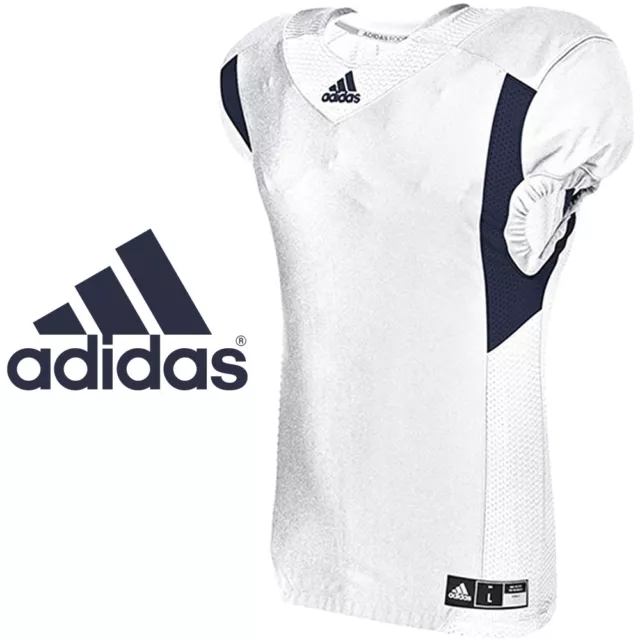 adidas Techfit Hyped Football Jersey White Navy Blue Size X-Large AZ9298