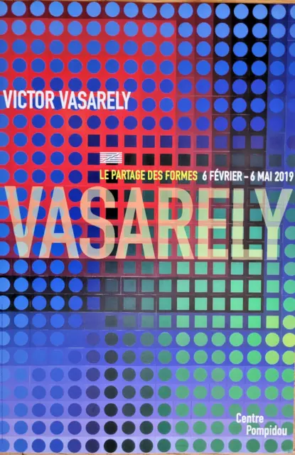 Victor Vasarely - Affiche Originale D'exposition - Centre Pompidou Paris - 2019