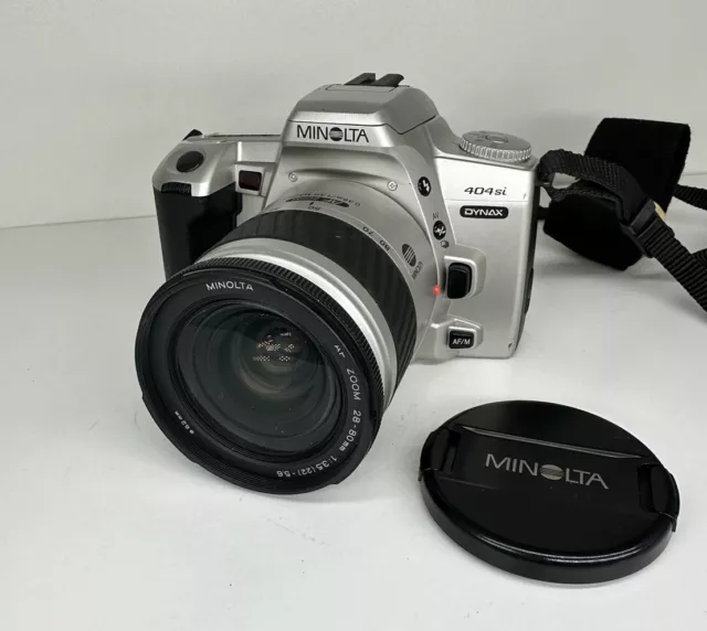Minolta Dynax 404SI 35mm Film SLR Camera With 28-80 Zoom Lens - Tested & Working