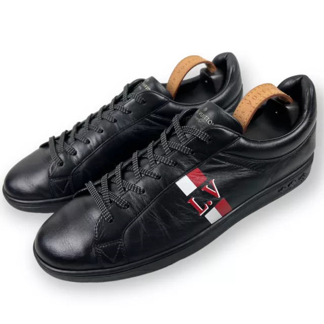 Louis Vuitton Luxembourg low sneakers black leather 10.5LV or 11.5 US 44.5  EUR