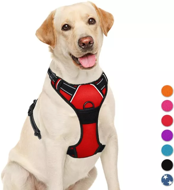 Luxury No-Pull Dog Pet Harness Large Adjustable Reflective Vest Padded Handle