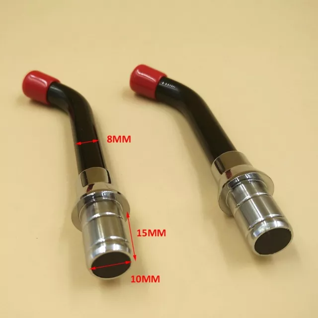 2Pcs 10x15x8mm Dental LED Curing Lights Universal Glass Light Guides Rod Tips